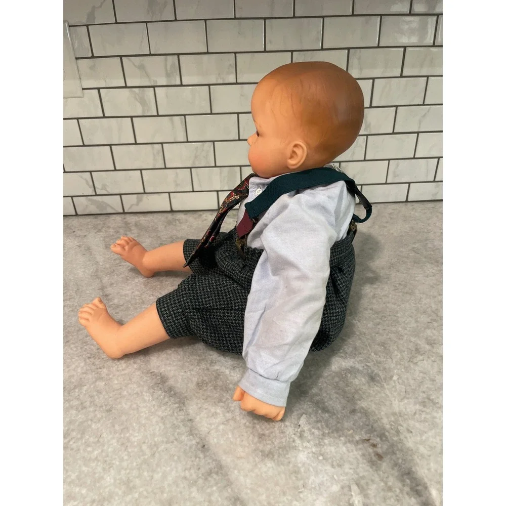Gotz Baby Doll Boy 20in Blue Suit GÖTZ 74 v 9018 Vintage Formal Outfit Tie